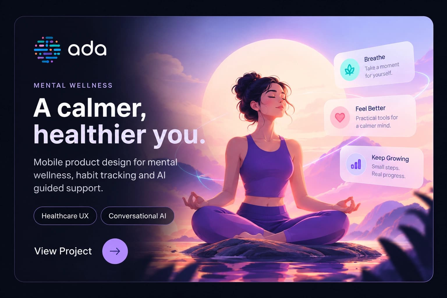Ada wellness and health product concept