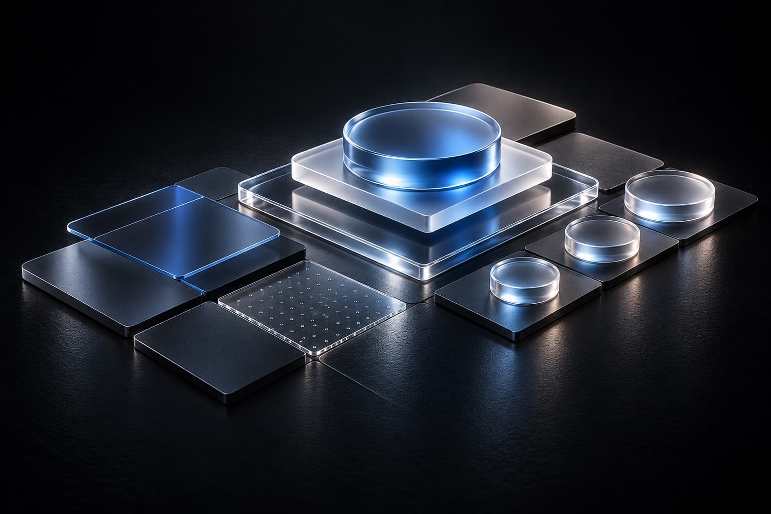 Abstract cover artwork representing reusable design system components