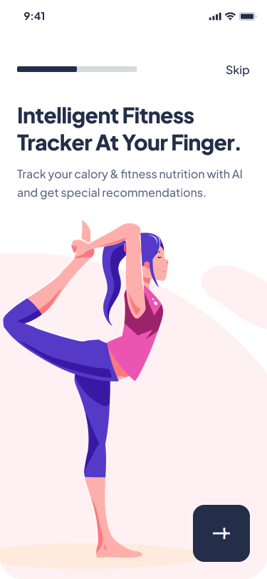 Ada mobile interface: Fitness at a glance