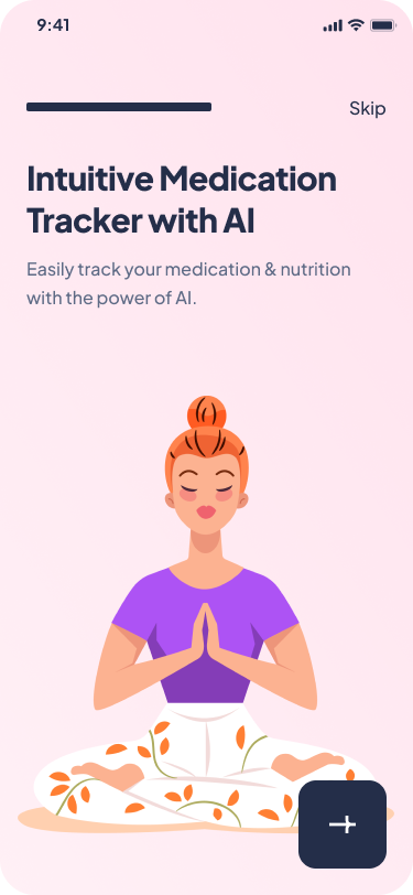 Ada mobile interface: Medication tracking