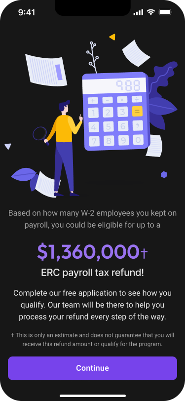 Innovation Refunds mobile interface: Initial estimate