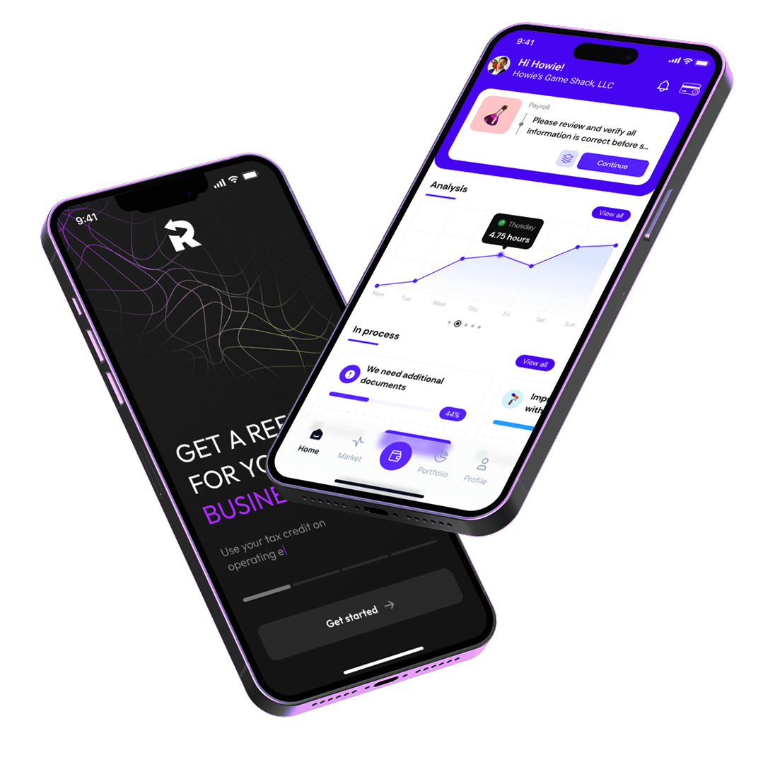 Innovation Refunds mobile application concept