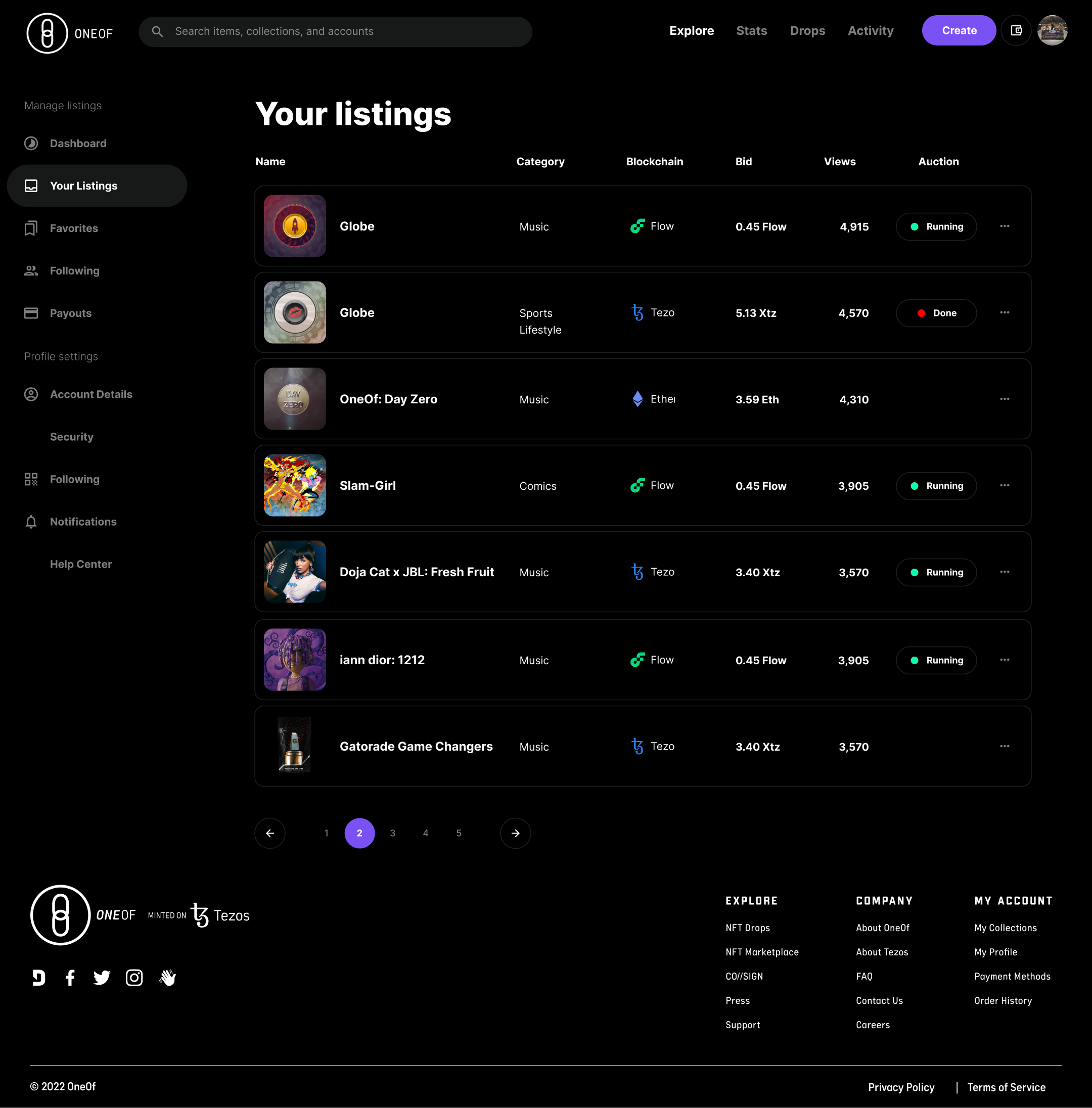 OneOf collection list