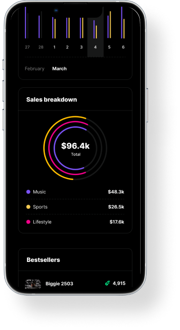 OneOf mobile overview — direction 1